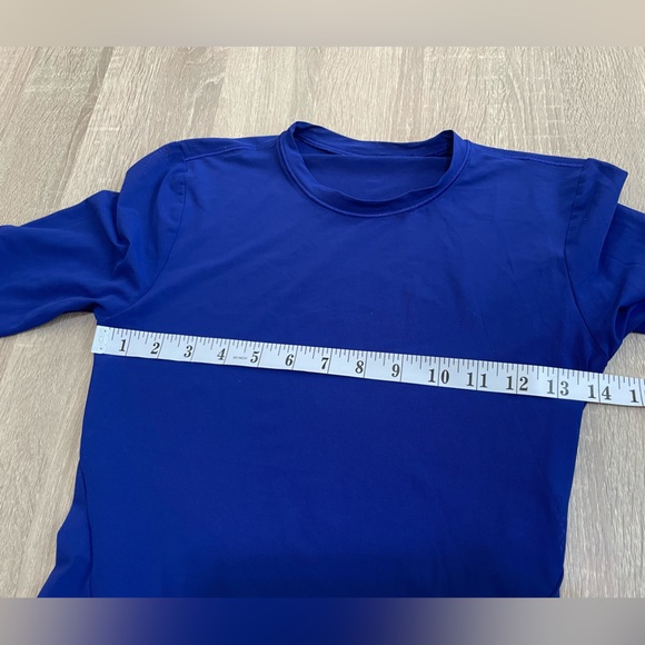 LULULEMON Wundermost Nulu Mesh Long-Sleeve Crewneck Bodysuit - Blue - Picture 8 of 11